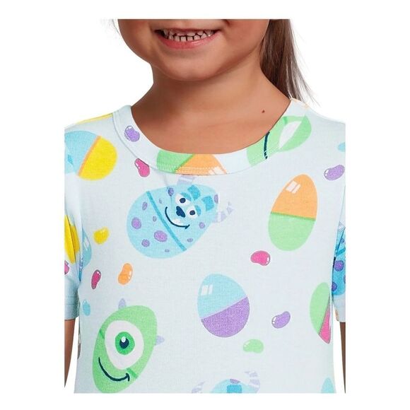 Nwt Unisex Boy or Girl Monster's Inc. 100% Cotton Easter Pajama set - Picture 6 of 6
